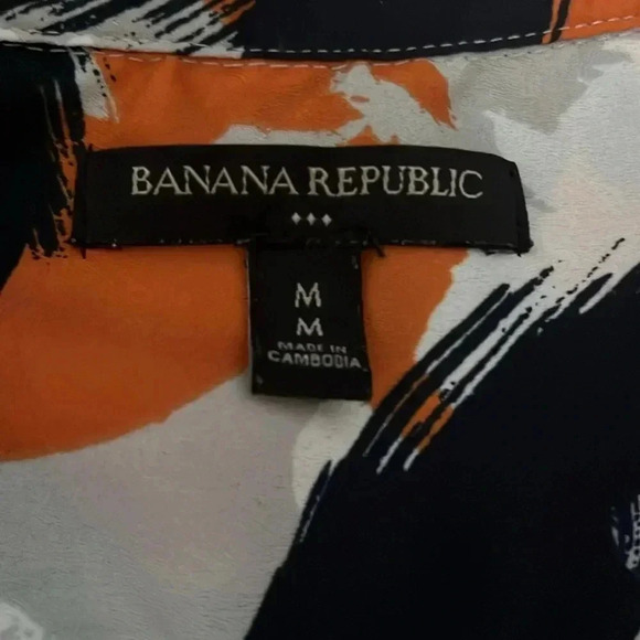 Banana Republic Print Drapery Classic Ruffle Collar Tank - Picture 8 of 9